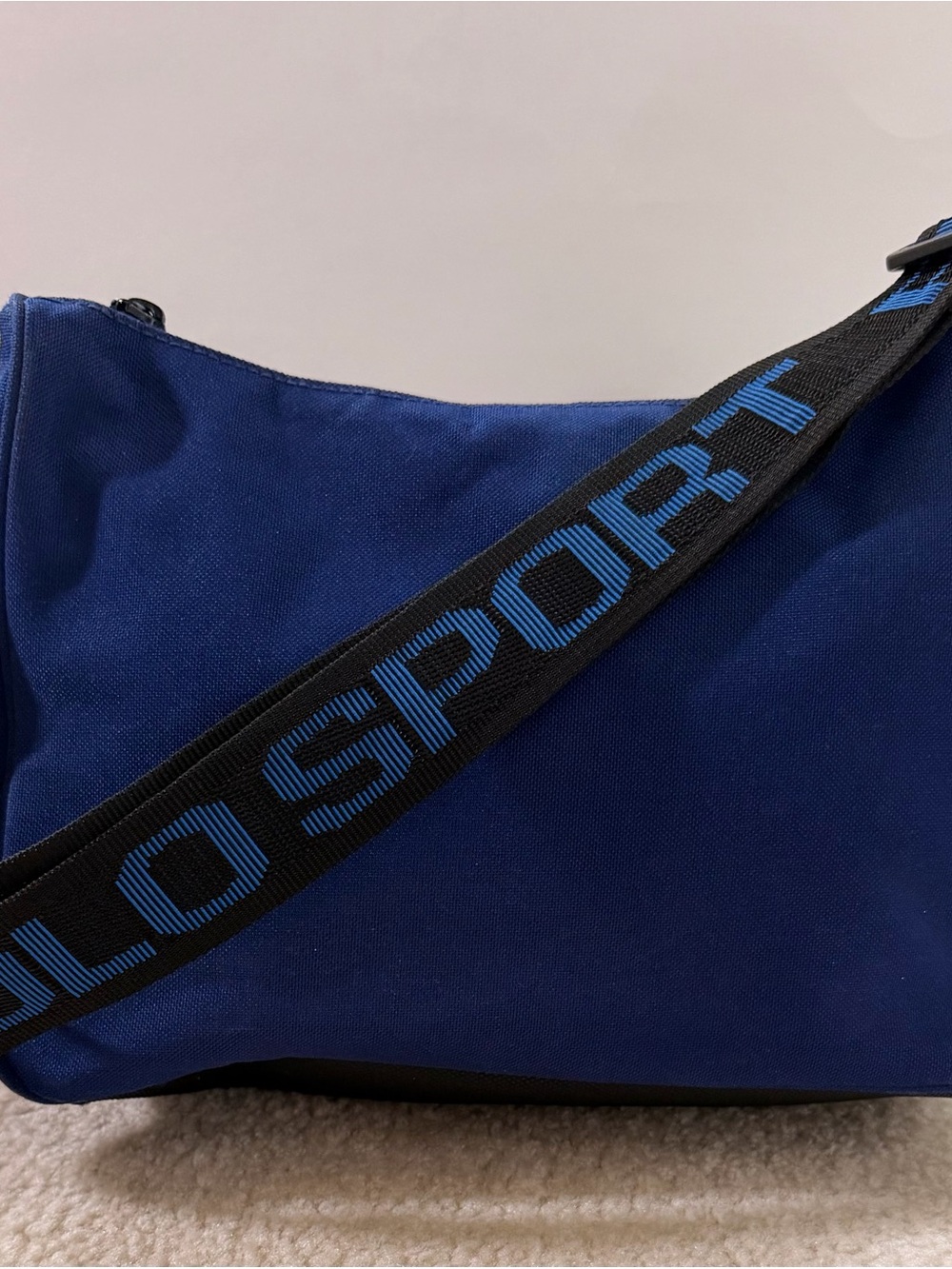 Polo Sport by Ralph Lauren Blue Shoulder Bag with Black Logo Strap